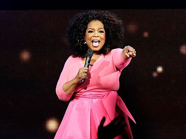 SYDNEY, AUSTRALIA - DECEMBER 12: Oprah Winfrey on stage during her An Evening With Oprah tour on December 12, 2015 in Sydney, Australia. (Photo by Mark Metcalfe/Getty Images)