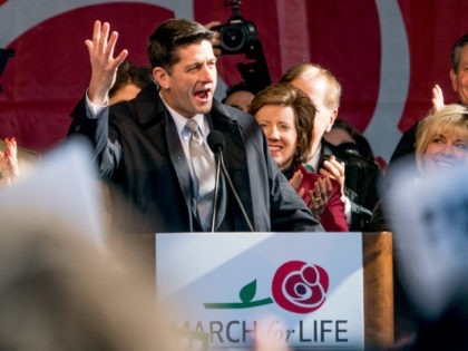 House Speaker Paul Ryan of Wis., speaks at an anti-abortion rally on the National Mall in