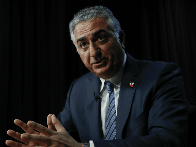 Iran's long exiled Crown Prince Reza Pahlavi speaks during an interview at the Associated Press bureau in Washington, Thursday, April 6, 2017. Pahlavi is hoping for a peaceful revolution in his homeland in the age of Donald Trump. But whether Pahlavi could translate nostalgia for the Iran’s monarchy and its …