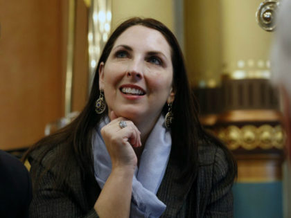 Michigan Republican Party chair Ronna Romney McDaniel, chair for the Republican National Committee nominee for U.S. President-elect Donald Trump, attends the electoral college vote at the state capitol building in Lansing, Michigan, U.S., on Monday, Dec. 19, 2016. The Electoral College's 538 members are assembling across the nation with all …