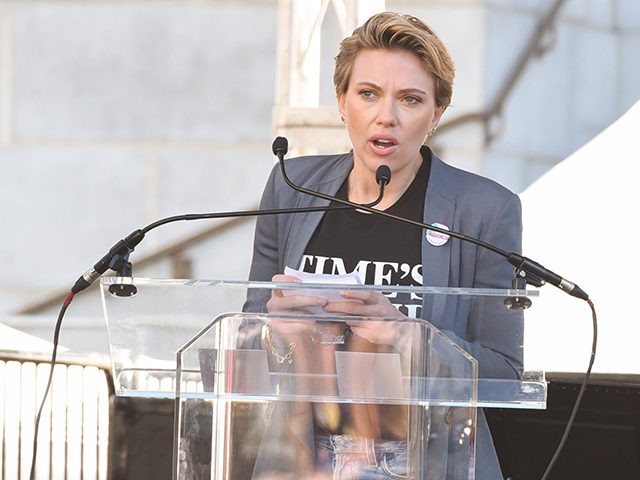 LOS ANGELES, CA - JANUARY 20: Scarlett Johansson attends Women's March Los Angeles 2018 on January 20, 2018 in Los Angeles, California. (Photo by Presley Ann/Getty Images)