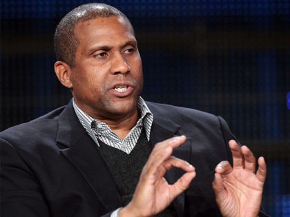 PASADENA, CA - JANUARY 09: Talk show host Tavis Smiley speaks during the 'Tavis Smiley' panel at the PBS portion of the 2011 Winter TCA press tour held at the Langham Hotel on January 9, 2011 in Pasadena, California. (Photo by Frederick M. Brown/Getty Images)