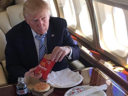 President Donald Trump eating McDonald's (Instagram)
