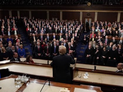 Trump from behind State of the Union address (Jim Bourg-Pool / Getty)