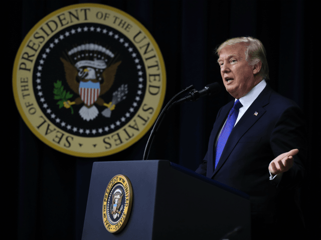 President Donald Trump speaks at the Conversations with the Women of America at the Eisenh