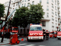 french fire brigade paris Firefighters use a ladder, left, to reach the 6th floor of a building in Neuilly-sur-Seine, outside Paris, in this photo taken Saturday Sept. 14, 2002. Five firefighters were killed by two explosions as they tried to extinguish a blaze in this residential building, it was the biggest loss in the …