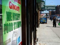store-accepts-snap-ebt-food-stamps-file-getty NEW YORK, NY - SEPTEMBER 19: A grocery store advertises that they accept food stamps in the South Bronx on September 19, 2013 in New York City. According to the 2010 U.S. Census Bureau report, over a quarter-million people in the South Bronx are living in poverty, making the 16th …