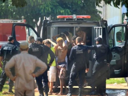 Inmates who escaped during a riot at a Brazilian prison, the Complejo de Aparecida in Goia