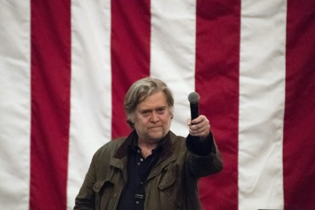 Former White House chief strategist Stephen Bannon has described a meeting between Donald