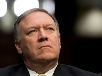 CIA chief Mike Pompeo, seen here at a Senate hearing last May, says his agency was not behind the recent unrest in Iran
