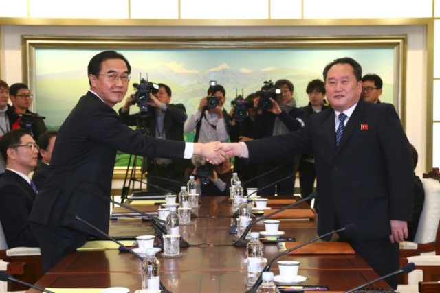 The talks were held in Panmunjom, the truce village in the Demilitarized Zone that splits