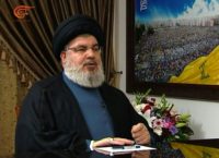 Hezbollah, whose leader Hassan Nasrallah is pictured here during a recent television interview, is one of the dominant forces in Lebanese politics