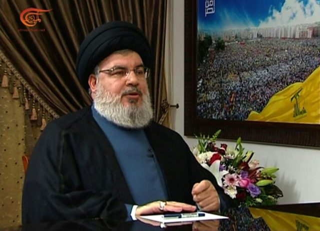 Hezbollah, whose leader Hassan Nasrallah is pictured here during a recent television inte