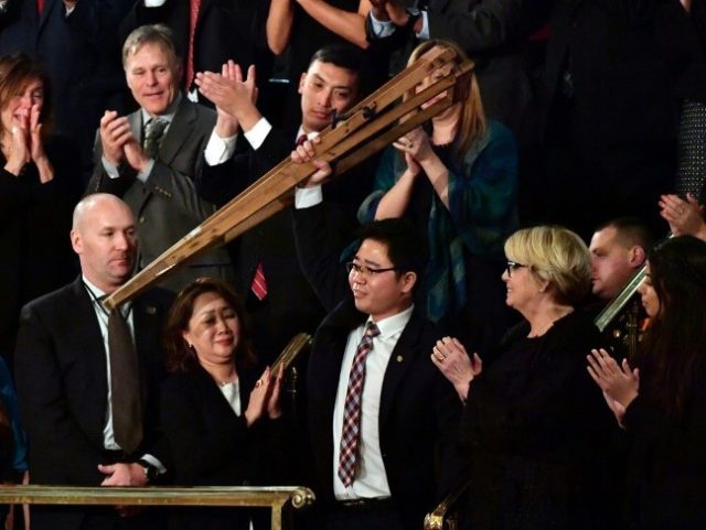 Trump honors North Korea defector at State of Union speech