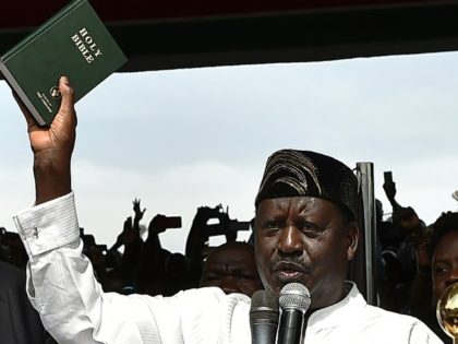Kenya opposition leader Odinga has himself sworn in as 'president'