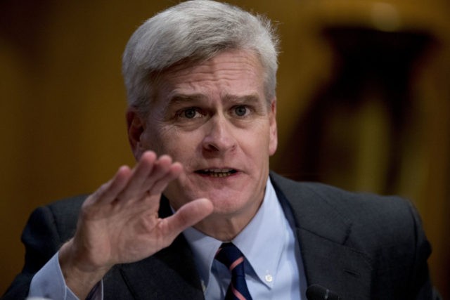 Sen. Bill Cassidy, R-La., speaks during a Senate Finance Committee hearing to consider the