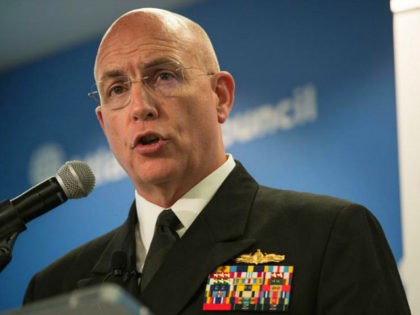 Admiral Kurt Tidd, commander of US Southern Command, addresses the Atlantic Council in Washington, DC, on July 13, 2016. / AFP / NICHOLAS KAMM (Photo credit should read NICHOLAS KAMM/AFP/Getty Images)