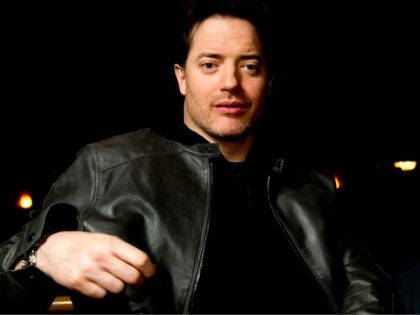 Actor Brendan Fraser poses for a portrait at the Ethel Barrymore Theatre in New York, Friday, Nov. 12, 2010. (AP Photo/Charles Sykes)