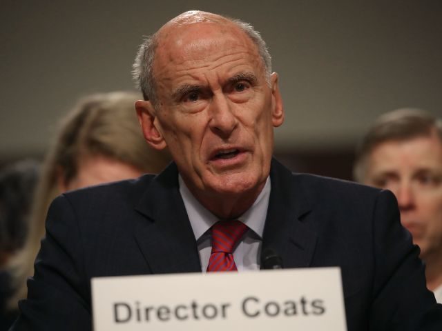 Director of National Intelligence Agency Dan Coats testifies during a Senate Armed Services Committee hearing on May 23, 2017