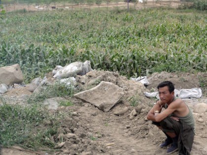 A farmer rests beside his field in the outskirts of Rason city in North Korea on August 29, 2011. Keen to boost tourism and earn much-needed cash, authorities in the impoverished nation have decided to launch a cruise tour from the rundown northeastern port city of Rajin to the scenic …