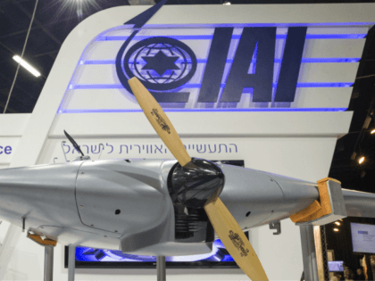 A 'Bird Eye-650' Long Endurance mini-UAV system developed by Israel Aerospace Industries (IAI) is displayed at the Unmanned Vehicles Conference 2015 on November 9, 2015, in the Israeli coastal city of Tel Aviv. AFP PHOTO / JACK GUEZ (Photo credit should read JACK GUEZ/AFP/Getty Images)