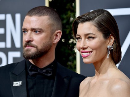 BEVERLY HILLS, CA - JANUARY 07: Justin Timberlake and Jessica Biel attend The 75th Annual Golden Globe Awards at The Beverly Hilton Hotel on January 7, 2018 in Beverly Hills, California. (Photo by Frazer Harrison/Getty Images)