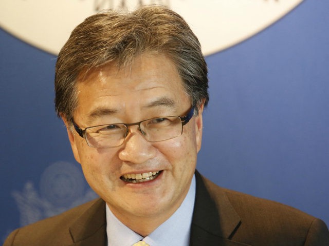 The U.S. special envoy for North Korea policy Joseph Yun speaks to media, Friday, Dec. 15,