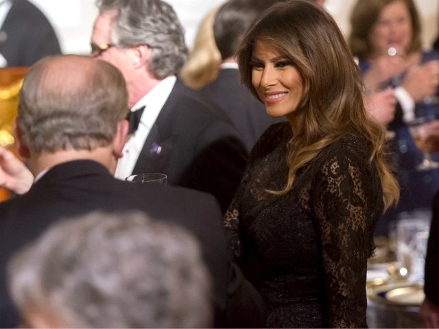 US First Lady Melania Trump attends the GovernorsÕ Ball for US governors attending the Na