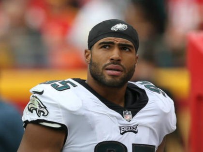 Philadelphia Eagles outside linebacker Mychal Kendricks (95) in the third quarter of a week 2 NFL game between the Philadelphia Eagles and Kansas City Chiefs on September 17th, 2017 at Arrowhead Stadium in Kansas City, MO. (Photo by Scott Winters/Icon Sportswire via Getty Images)