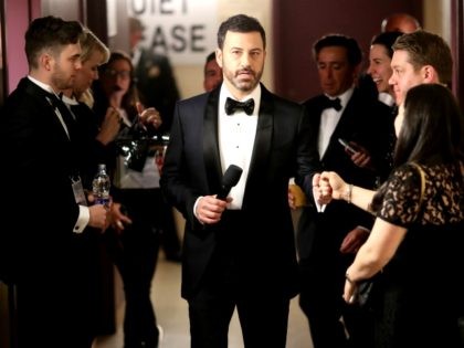 Host Jimmy Kimmel backstage during the 89th Annual Academy Awards at Hollywood & Highl