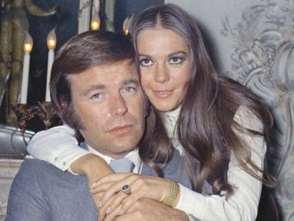 Actor Robert Wagner and former wife Natalie Wood, on board the Queen Elizabeth II in April