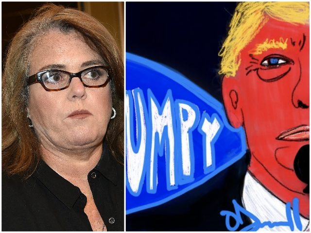 Rosie O'Donnell Anti-Trump Art Getty/Twitter