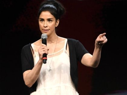 Comedian Sarah Silverman of 'I Love You, America' speaks onstage during the Hulu