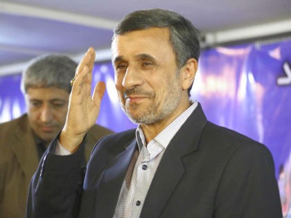 Photo taken April 5, 2017, in Tehran shows Iran's former President Mahmoud Ahmadinejad, who registered on April 12 to run in the presidential election in May. (Kyodo) ==Kyodo (Photo by Kyodo News via Getty Images)