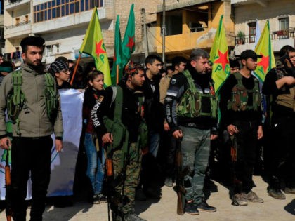 A parade organized by the Kurdish People's Protection Units (YPG) in Afrin, Syrian Kurdistan. (Photo: AFP/Delil Souleiman)