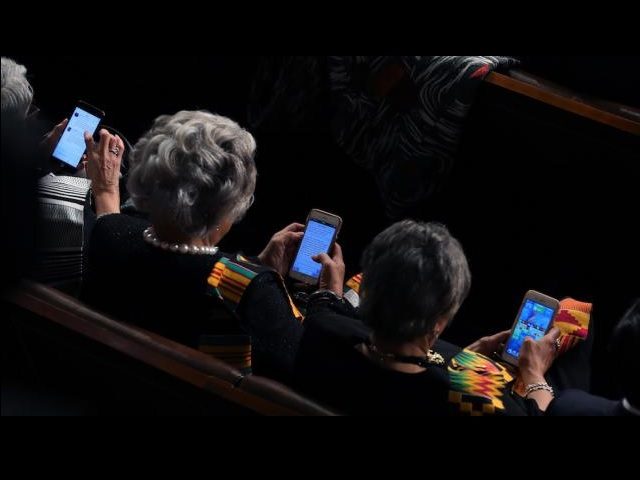 A Democratic congresswoman was caught playing Candy Crush on her smartphone during Preside