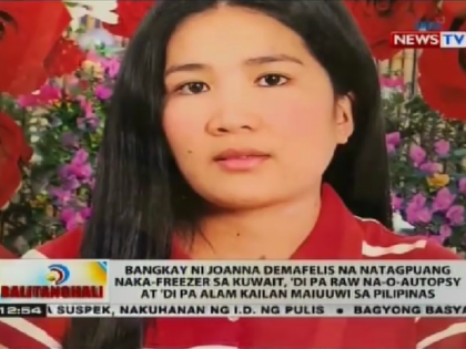 The family of slain Filipino domestic helper Joanna Demafelis is clueless on when her body will be repatriated from Kuwait, GMA News' Mariz Umali reported on Balitanghali on Tuesday.
