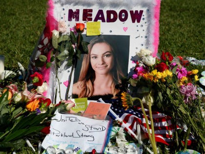 A memorial for Meadow Pollack, one of the victims of the Marjory Stoneman Douglas High Sch