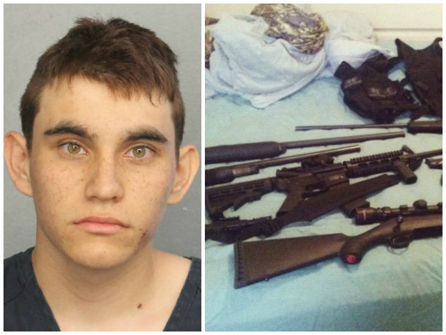 This photo posted on the Instagram account of Nikolas Cruz shows weapons lying on a bed. C