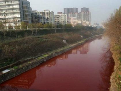 A river turning red caused panic in Lebanon’s city of Zahle after photos of the mysterious dye went viral of social media.