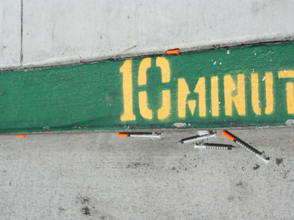 hypodermic needles on streets of San Francisco