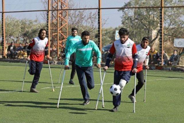 War amputee footballers tackle, shoot, score in rebel-held Syria