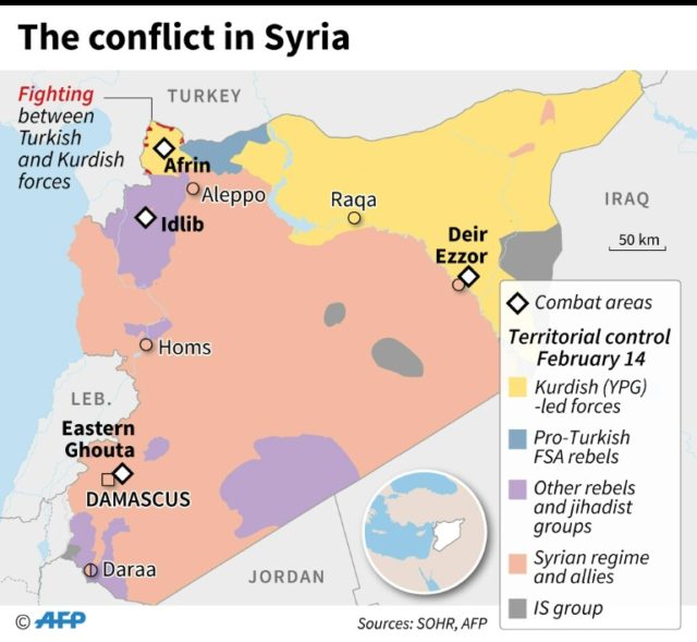 Who's fighting who on Syria's main battlefronts