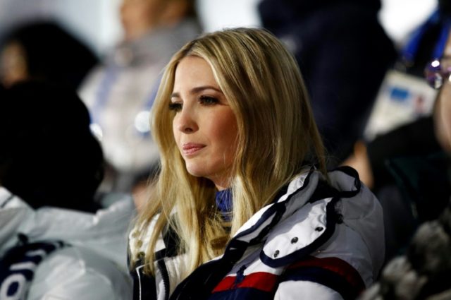 US first daughter and senior White House adviser Ivanka Trump, watching the closing of the Pyeongchang 2018 Winter Olympic Games Ivanka says 'inappropriate' to be asked about Trump's accusers
