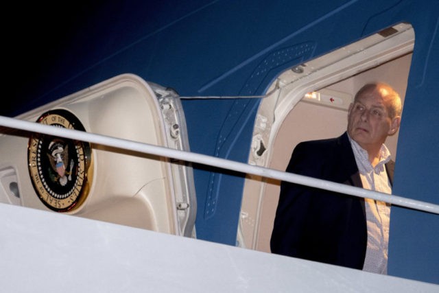 Trump John Kelly President Donald Trump's Chief of Staff John Kelly arrives at Andrews Air Force Base, Md., Monday, Feb. 19, 2018, after traveling with President Donald Trump from a holiday weekend at Mar a Lago in Palm Beach, Fla. (AP Photo/Andrew Harnik) The Associated Press
