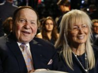 Trump Jerusalem Embassy In this Sept. 26, 2016, file photo, Chief Executive of Las Vegas Sands Corporation Sheldon Adelson sits with his wife Miriam waits for the presidential debate between Democratic presidential nominee Hillary Clinton and then Republican presidential nominee Donald Trump at Hofstra University in Hempstead, N.Y. Adelson has proposed paying for at least part of the new U.S. embassy in Jerusalem, four U.S. officials told The Associated Press, and the Trump administration is considering the offer. Lawyers at the State Department are looking into the legality of the highly unconventional proposal to cover part or all of the embassy’s costs through private donations, the administration officials said. (AP Photo/Patrick Semansky, File) The Associated Press