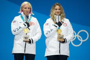 Announcer for Team USA's cross-country gold medal race erupts in excitement