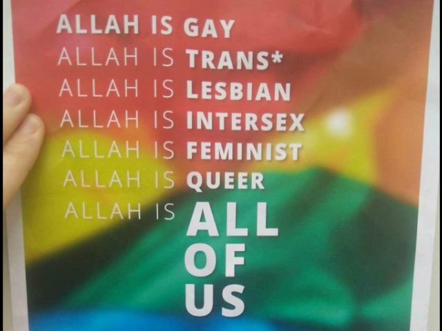 Allah is Gay Leaflet handed out by Lauren Southern