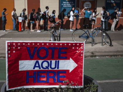Austin Texas voters for primary - AP Photo
