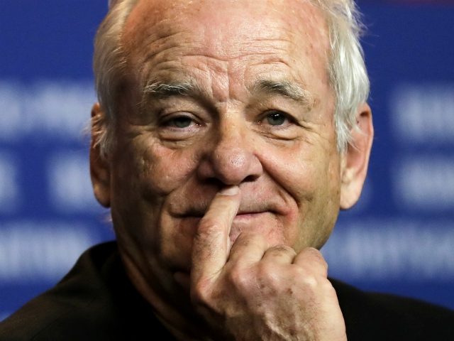 Actor Bill Murray addresses a news conference after received a Silver Bear on behalf of We